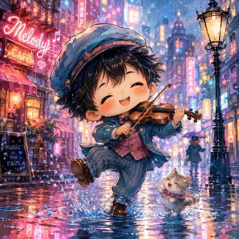 Whimsical Rainy Chibi Art Packs