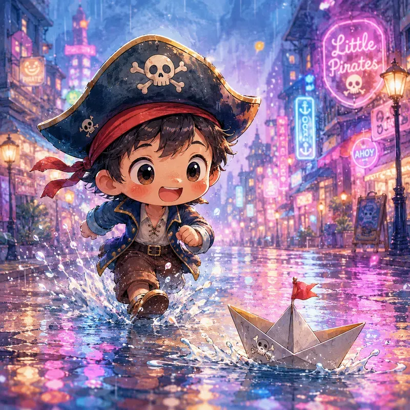 Whimsical Rainy Chibi Art Packs