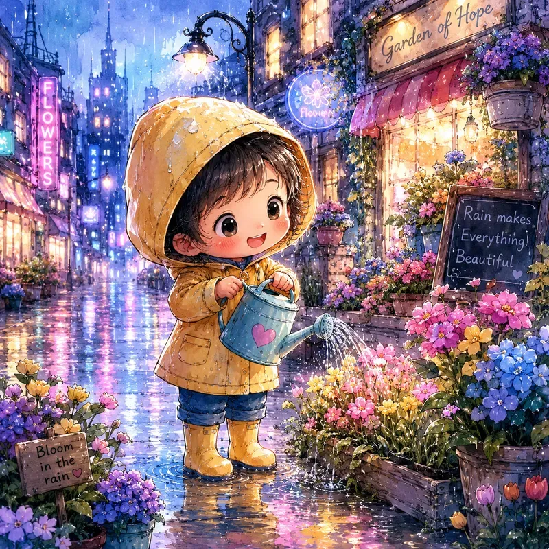 Whimsical Rainy Chibi Art Packs
