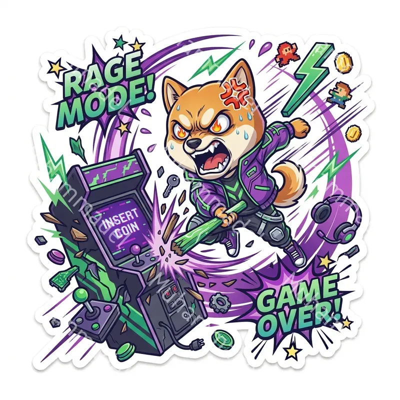 Angry Action Cartoon Sticker Generator