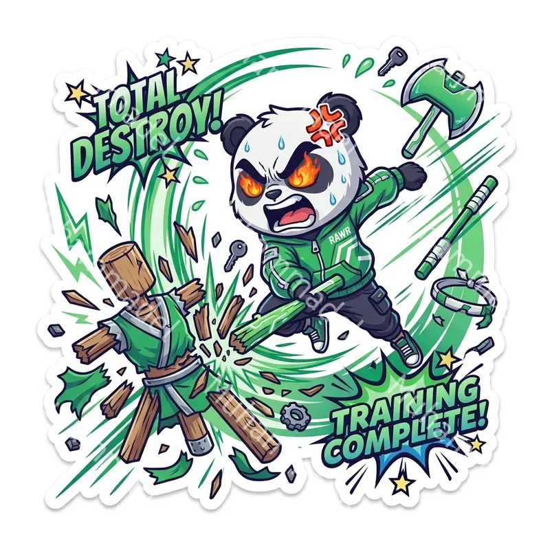 Angry Action Cartoon Sticker Generator