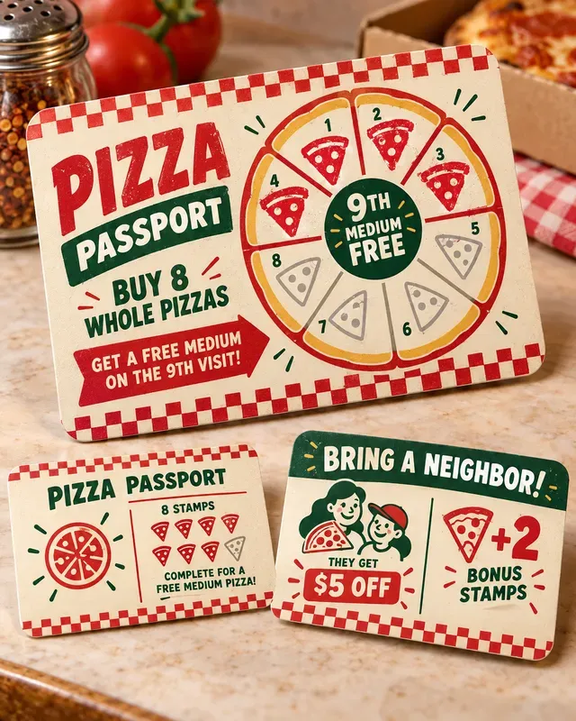 Loyalty Stamp Card Referral Coupons