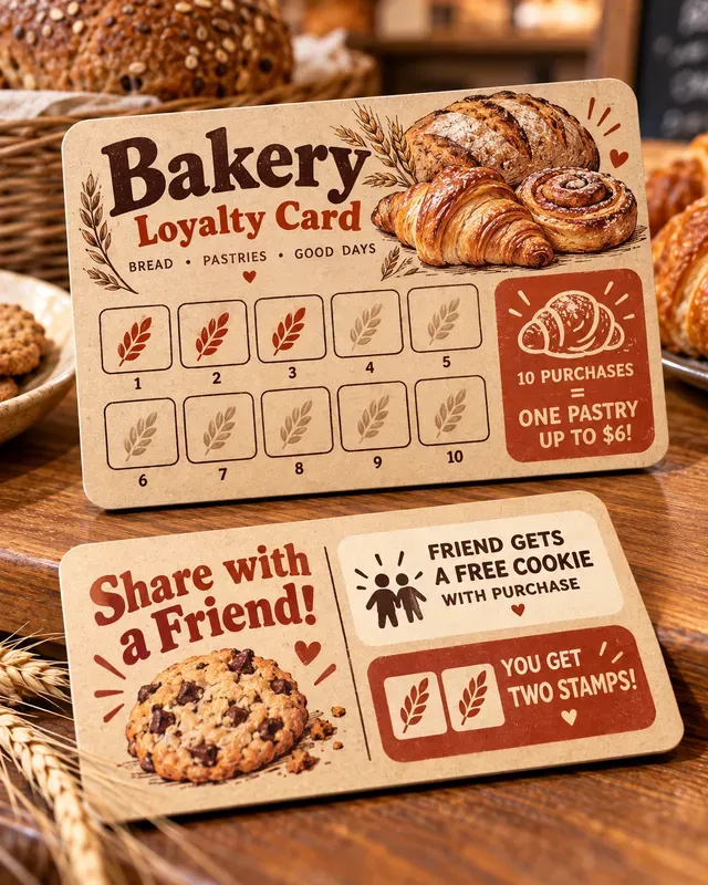 Loyalty Stamp Card Referral Coupons