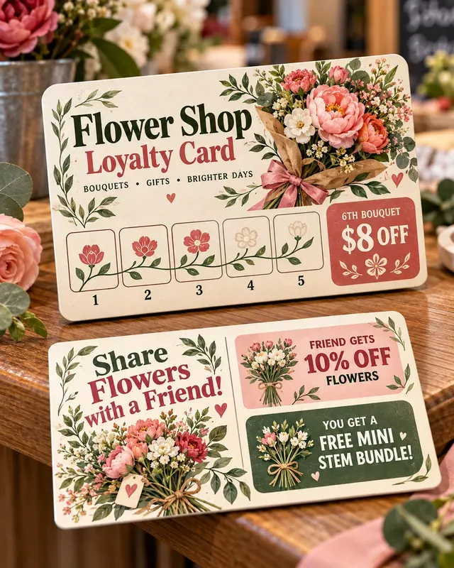 Loyalty Stamp Card Referral Coupons