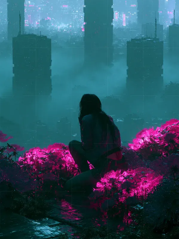Cyberpunk Floral Dreamcore Night Packs
