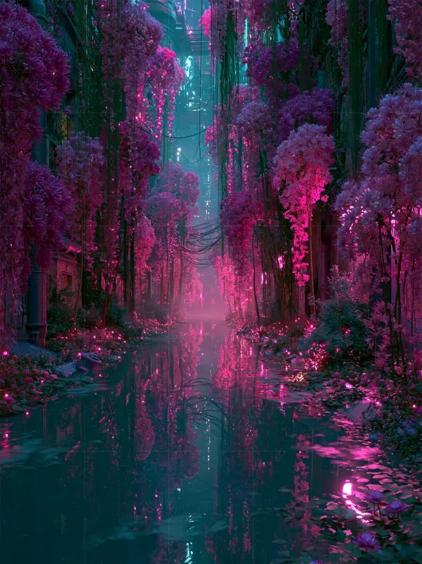 Cyberpunk Floral Dreamcore Night Packs