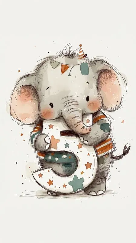 Cute Birthday Animal Clipart