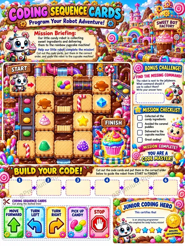 Coding Sequence Cards For Children 6 12