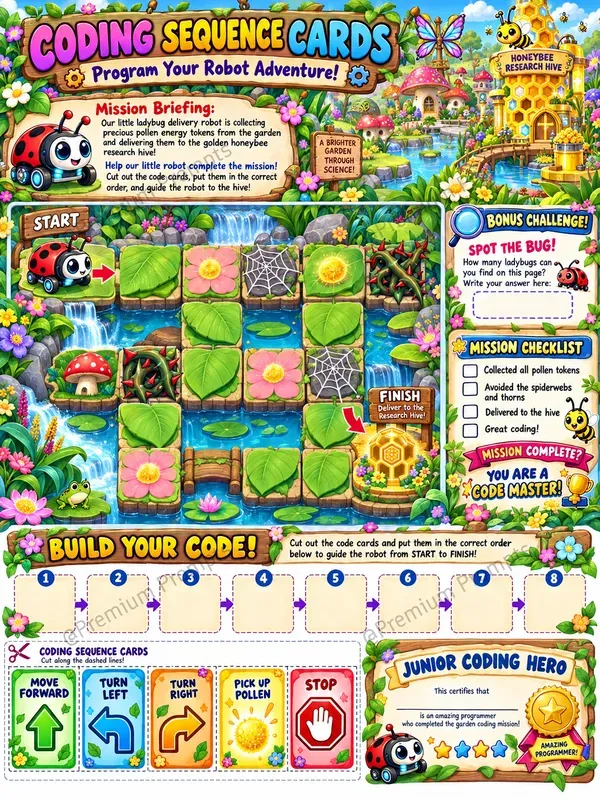 Coding Sequence Cards For Children 6 12