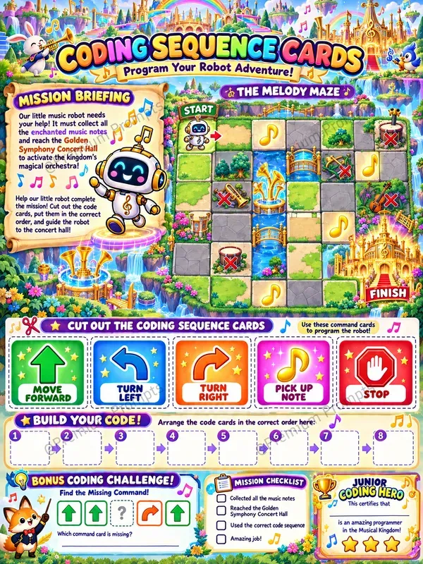Coding Sequence Cards For Children 6 12
