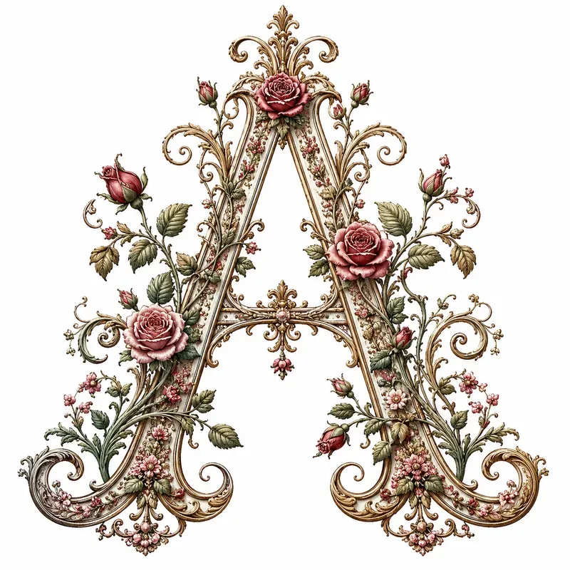 Victorian Floral Alphabets