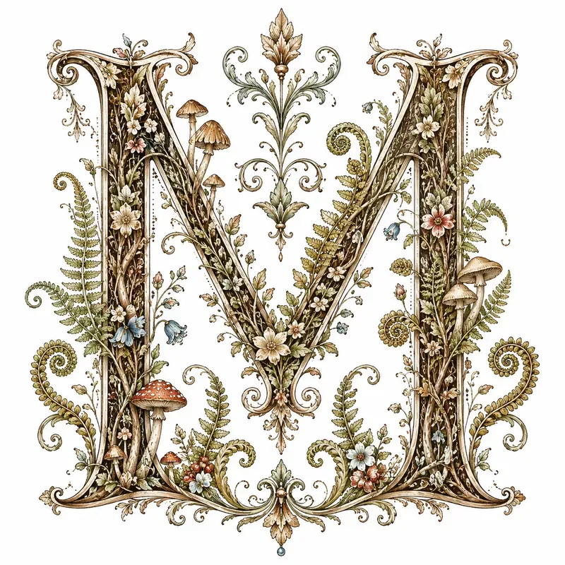 Victorian Floral Alphabets