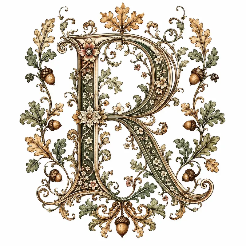 Victorian Floral Alphabets