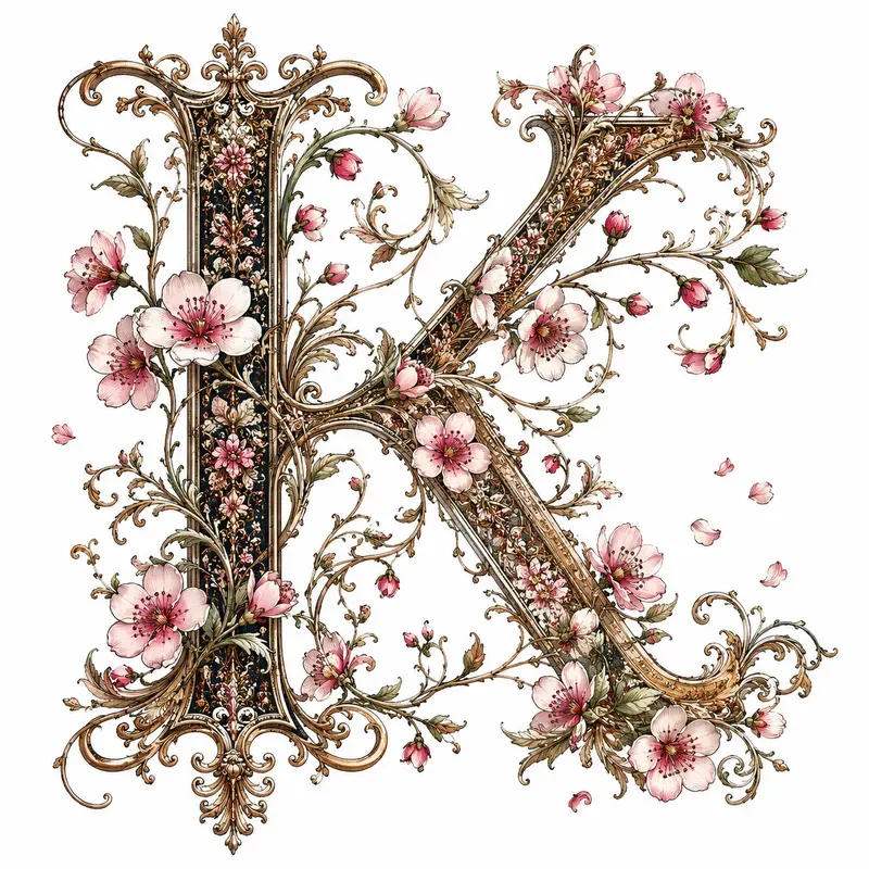 Victorian Floral Alphabets