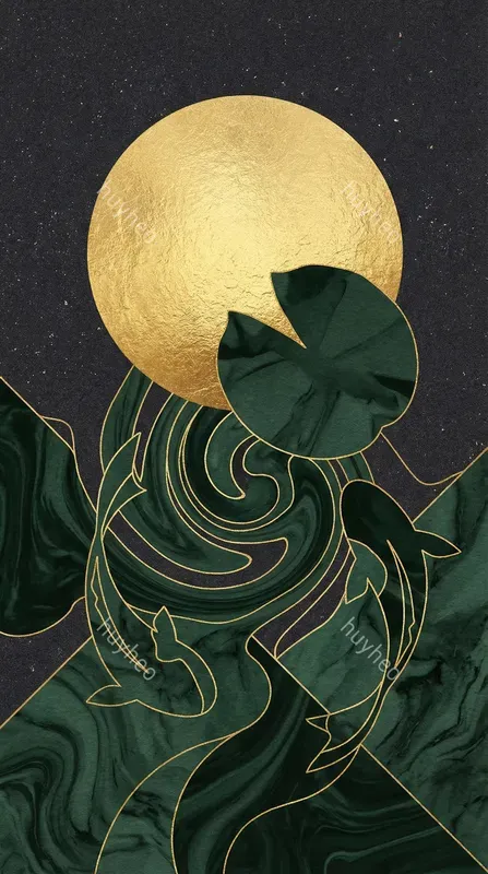 Japanese Gold Foil Marble Art