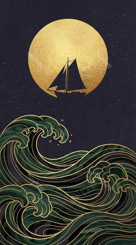 Japanese Gold Foil Marble Art