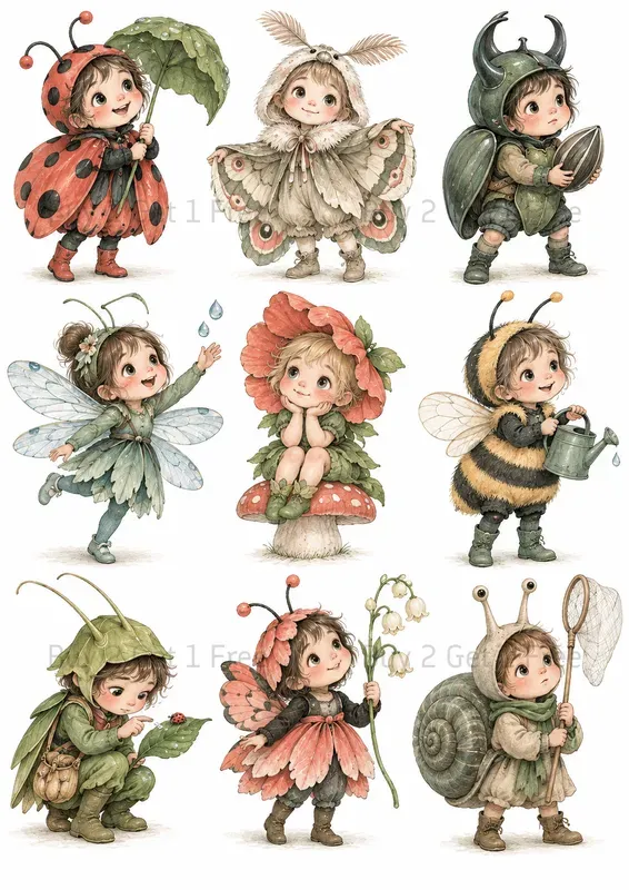 Whimsical Costume Mascot Kids