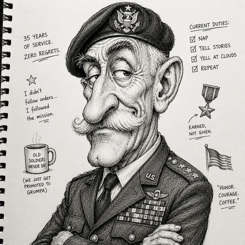 Funny Handdrawn Caricature Portraits