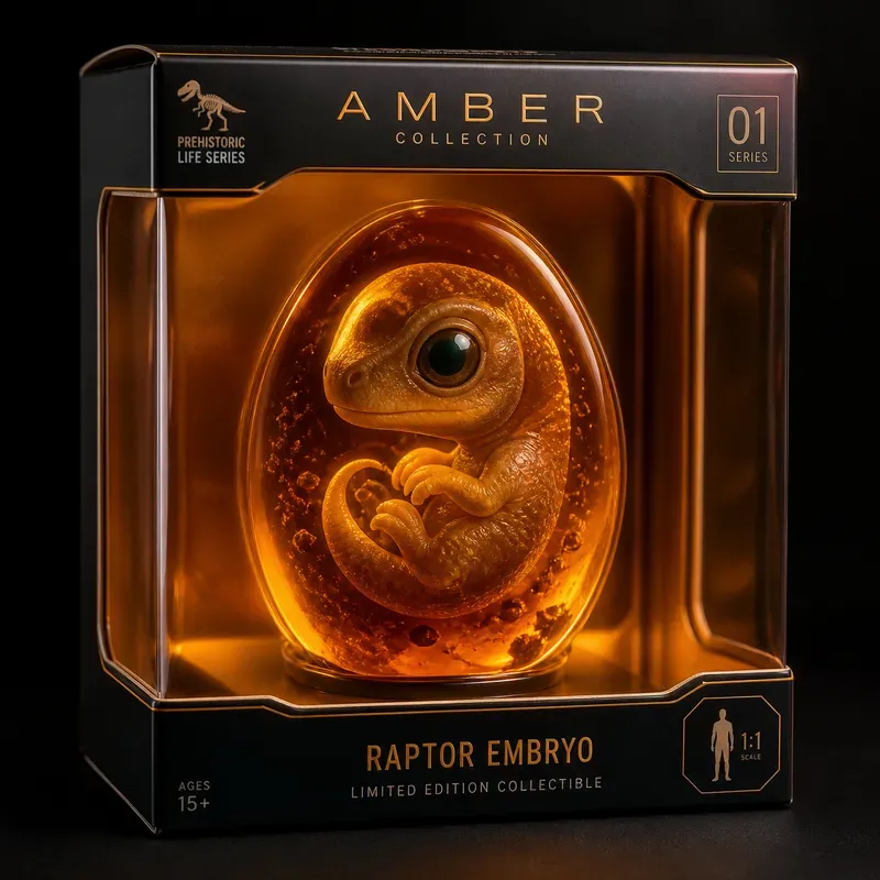Amber Fossil Collectible Toy Boxes