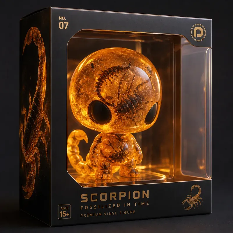 Amber Fossil Collectible Toy Boxes