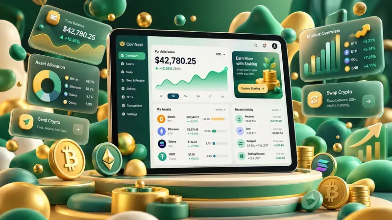 Tablet Dashboard UI Mockups 3D