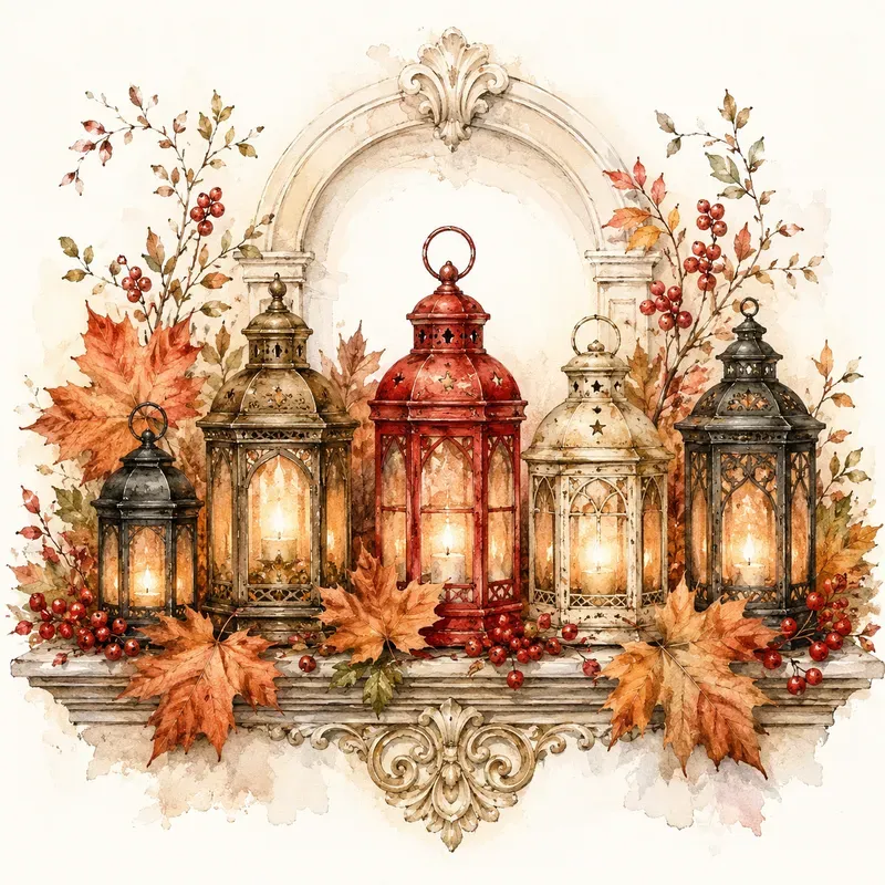 Vintage Autumn Storybook Gardens