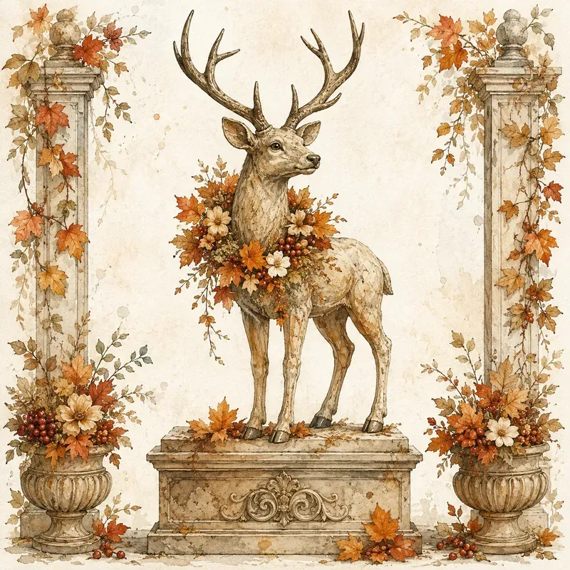 Vintage Autumn Storybook Gardens