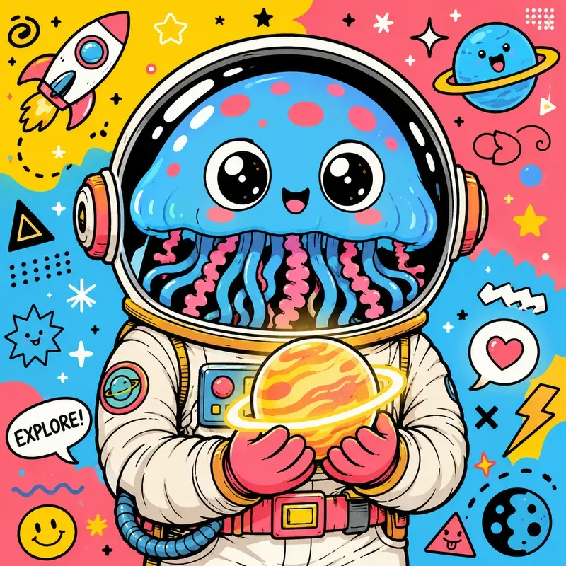 Whimsical Bigeyed Pop Art Characters
