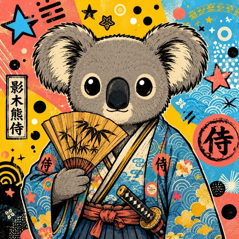 Whimsical Bigeyed Pop Art Characters