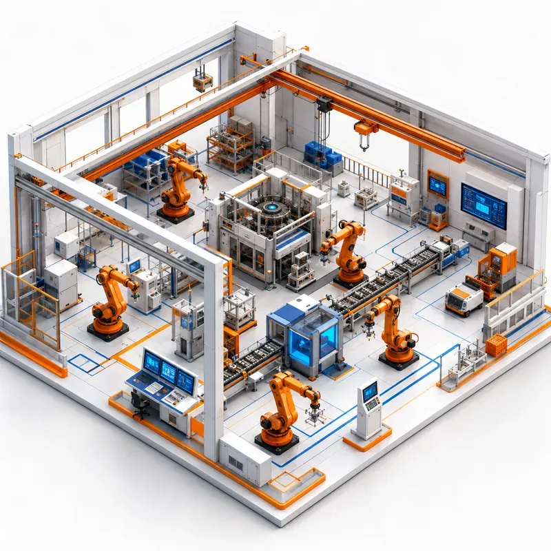 Smart Factory Isometric System Maps