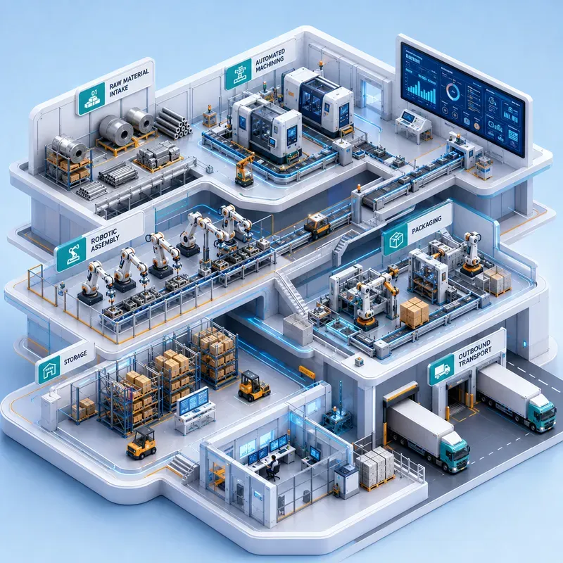 Smart Factory Isometric System Maps
