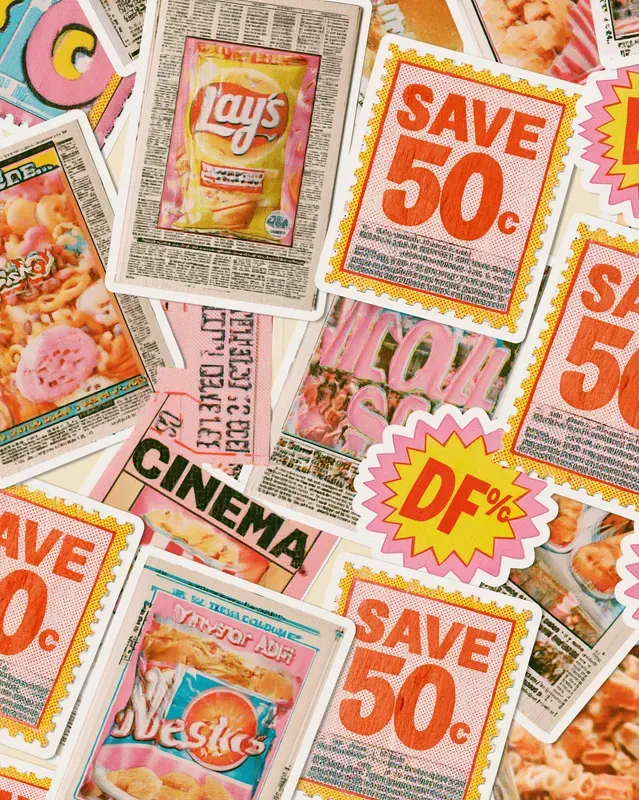 90s Y2k Nostalgia Ephemera Sheets