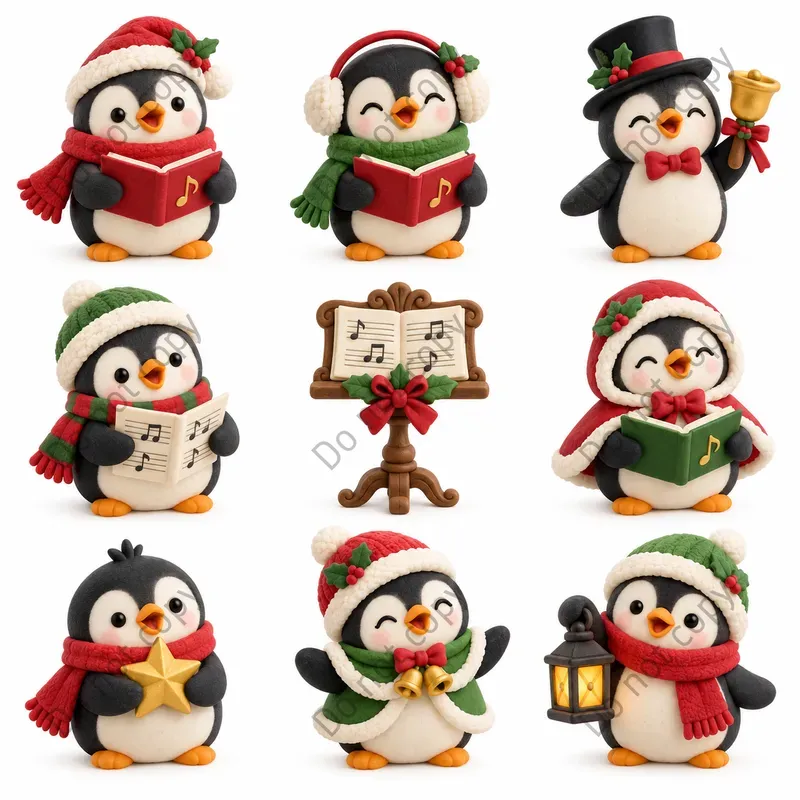 Cute Clay Christmas Figure Sets