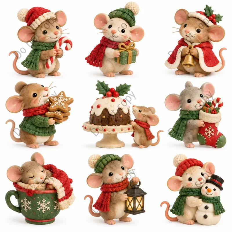 Cute Clay Christmas Figure Sets