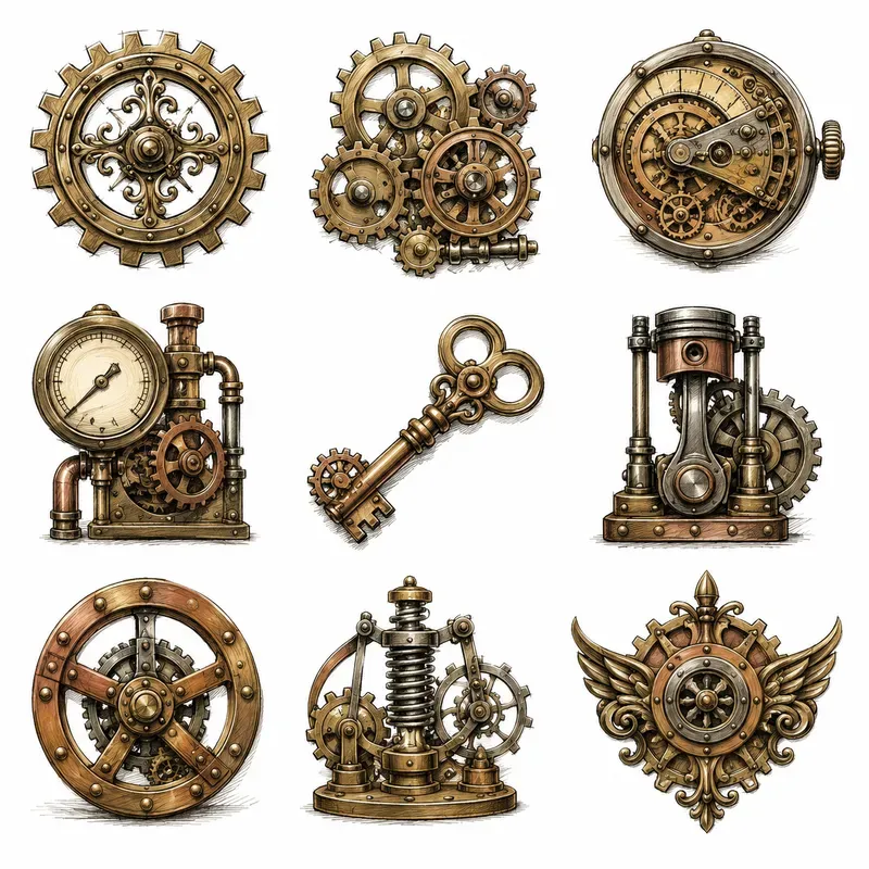 Hand Drawn Sketch Icons Studios
