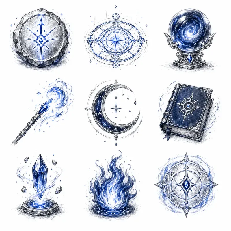 Hand Drawn Sketch Icons Studios