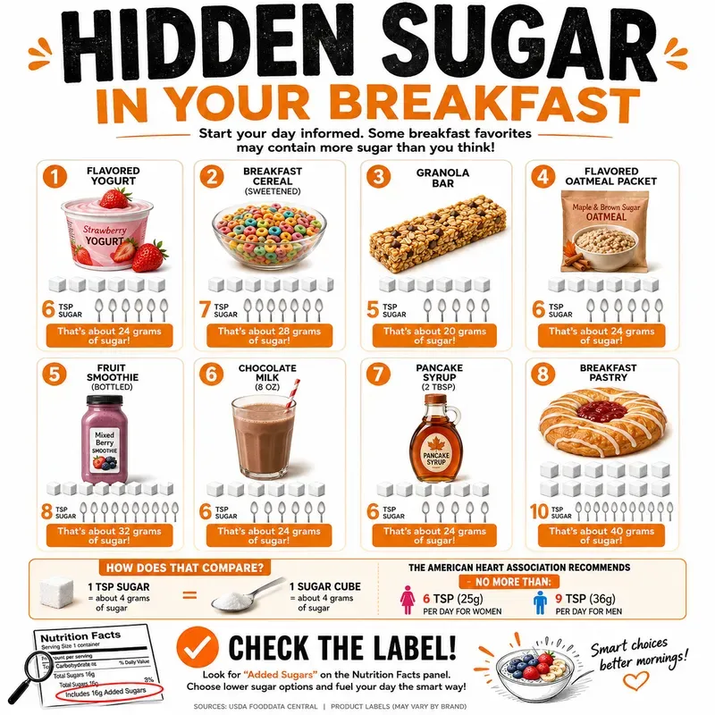 Healthy Food Sugar Infographics