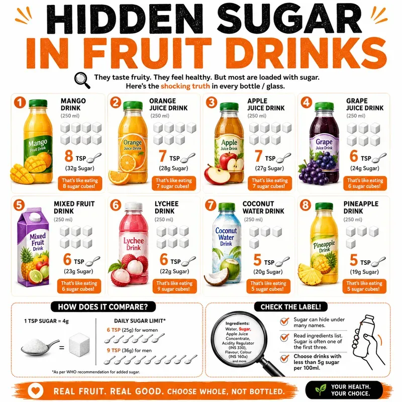 Healthy Food Sugar Infographics