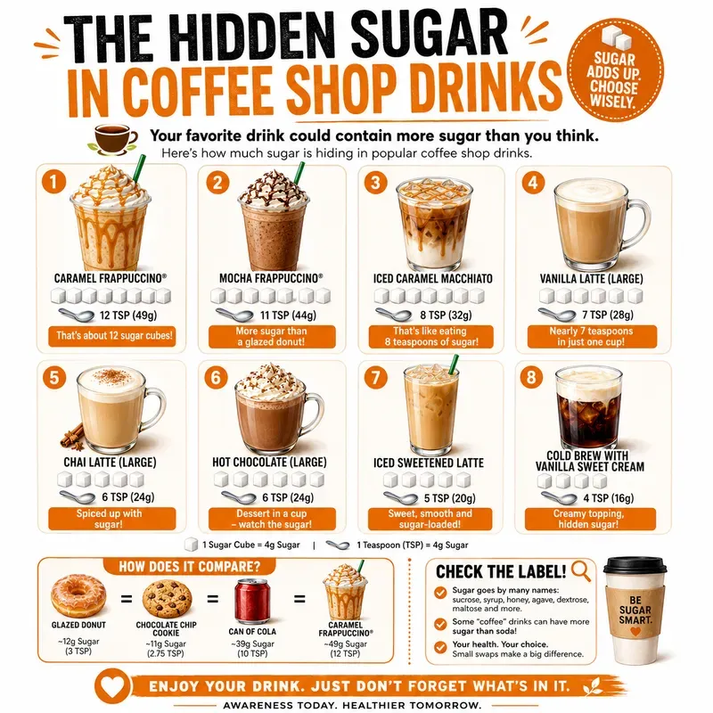 Healthy Food Sugar Infographics