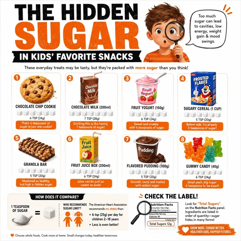 Healthy Food Sugar Infographics