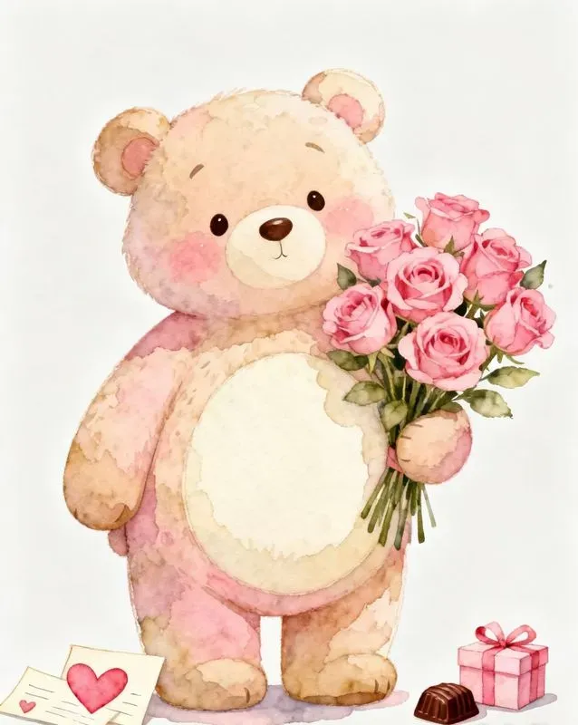 Valentines Day Cute Animal Clipart