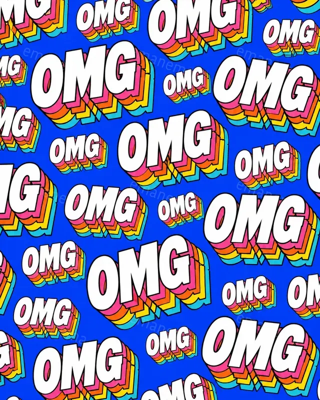 Retro 3D Bold Word Patterns