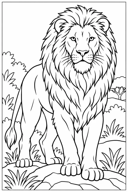 Animal Coloring Book Page Generator
