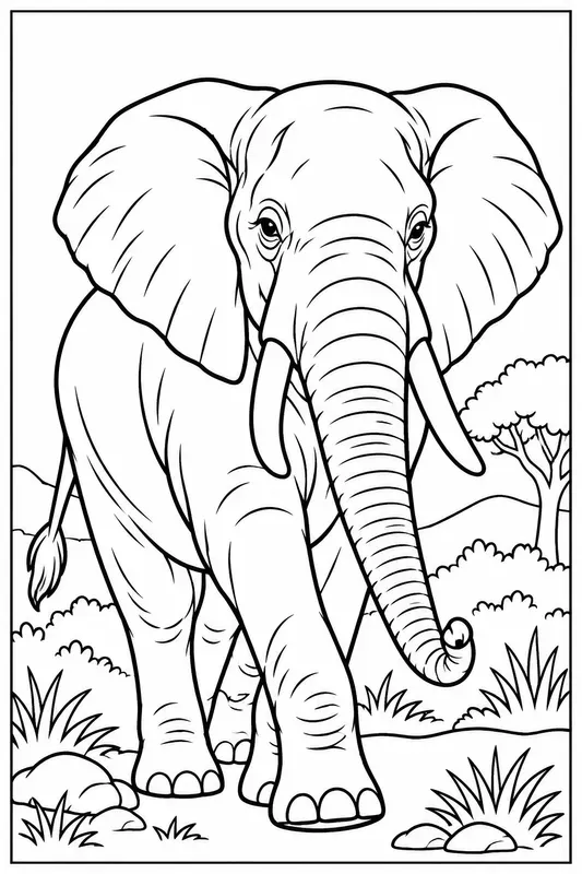 Animal Coloring Book Page Generator