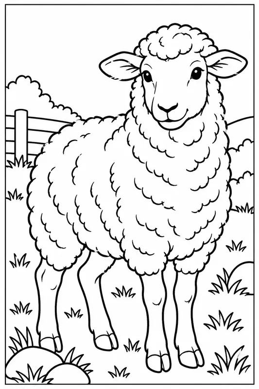 Animal Coloring Book Page Generator
