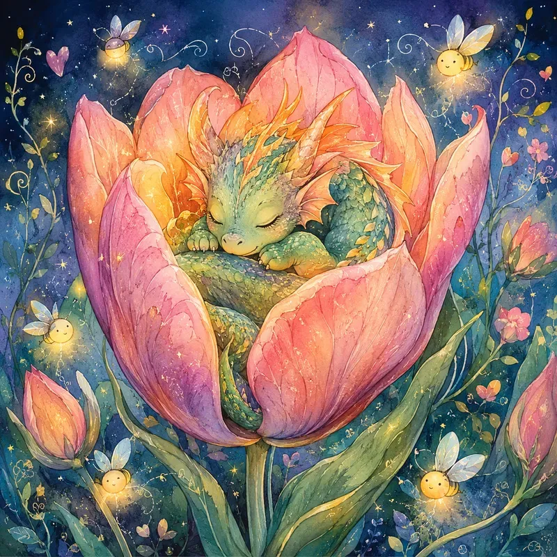 Whimsical Watercolor Fantasy Characters