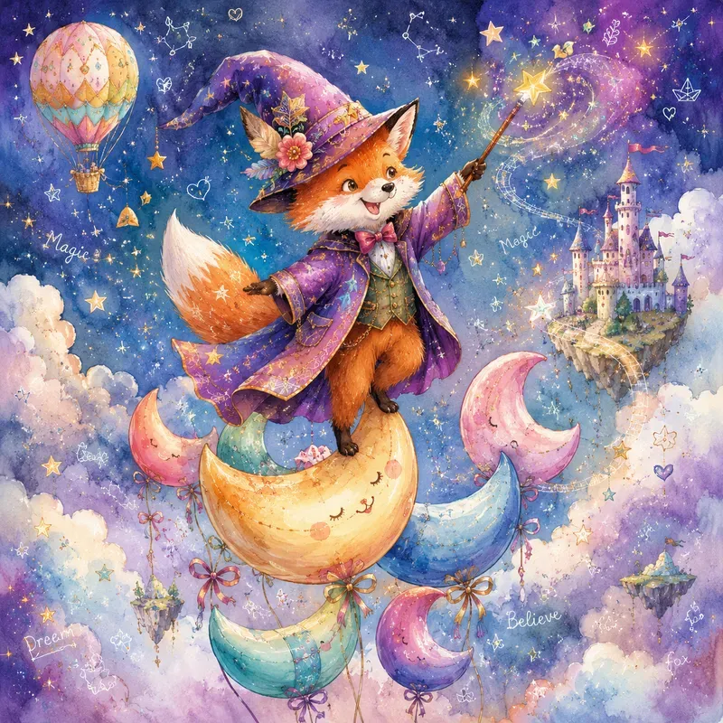 Whimsical Watercolor Fantasy Characters