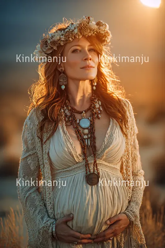 Glowing Maternity Couture Photography