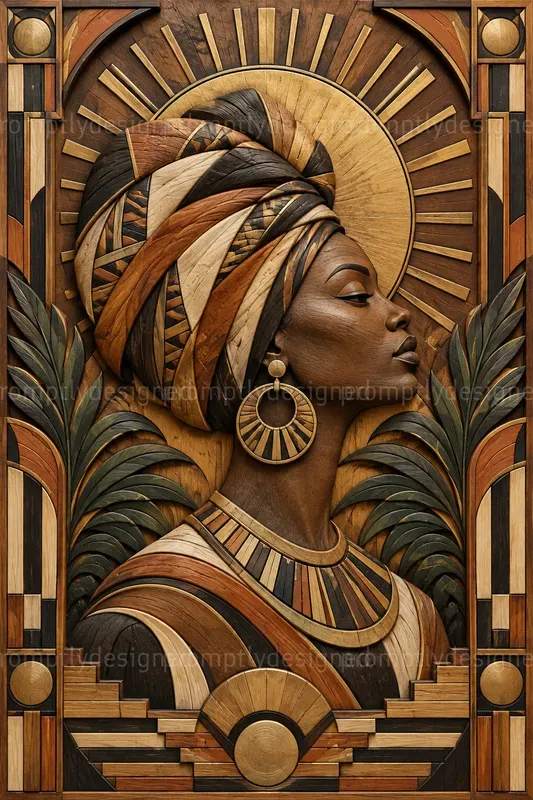 African Carved Wood Wall Art