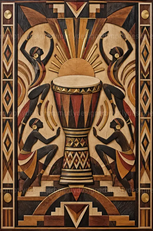 African Carved Wood Wall Art